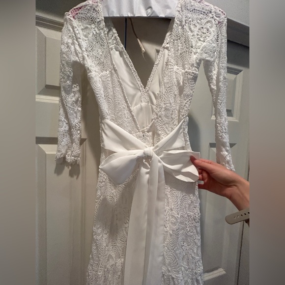 Kite And Butterfly Rena Bohemian White Wedding Dress like new - Picture 9 of 16
